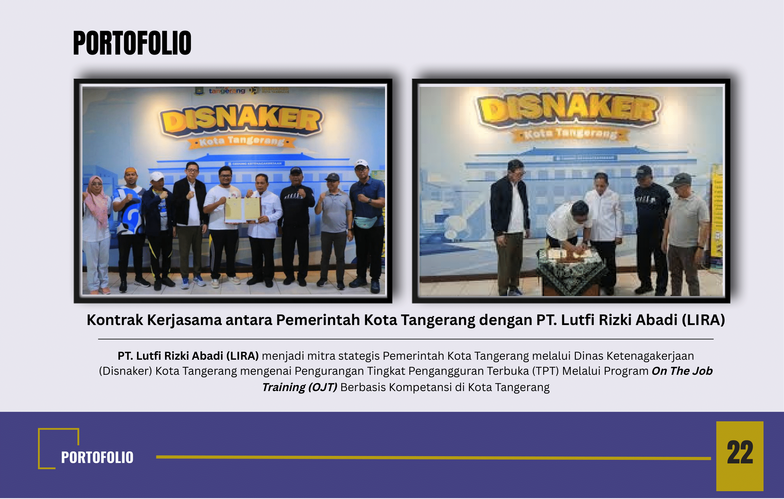 KONTRAK KERJASAMA ANTARA PEMERINTAH KOTA TANGERANG DENGAN PT. LUTFI RIZKI ABADI (LIRA)